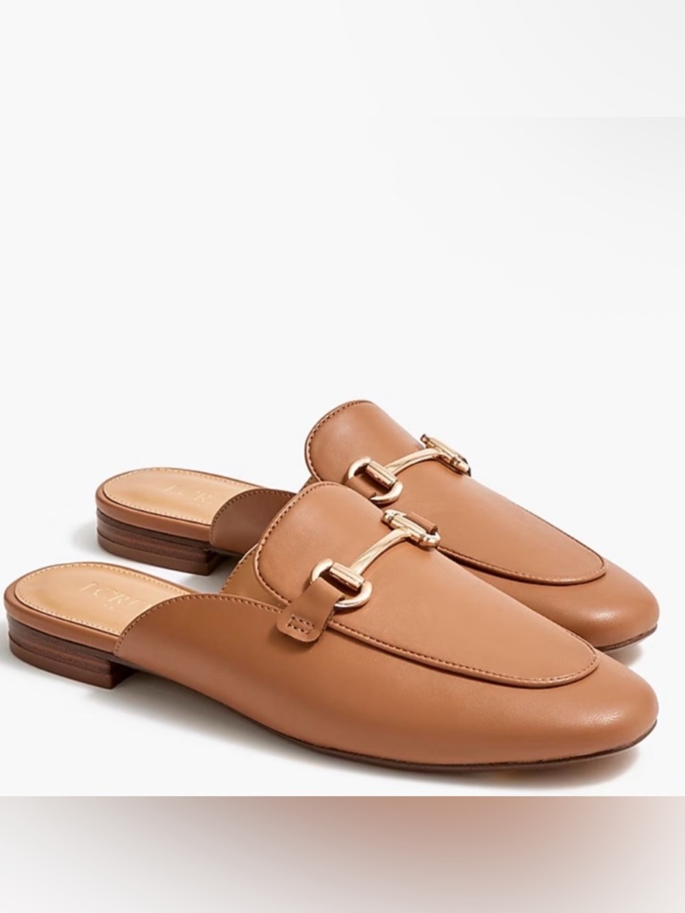 J. CREW FACTORY Women’s Horsebit Bit Loafer Mules Tan Gold Size 9.5 *NOTES* - Picture 16 of 16